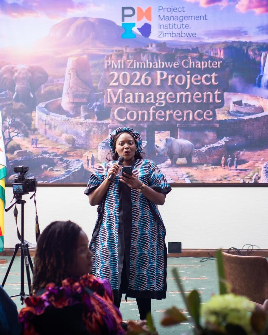 Miriro Munodawafa moderating a panel discussion